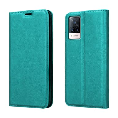 Vivo V21 4G / 5G Suojakuori Lompakkokotelo (Turkoosi)