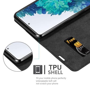 Samsung Galaxy S20 FE Suojakuori Lompakkokotelo (Musta)