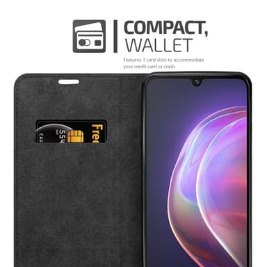 Vivo V21 4G / 5G Suojakuori Lompakkokotelo (Turkoosi)