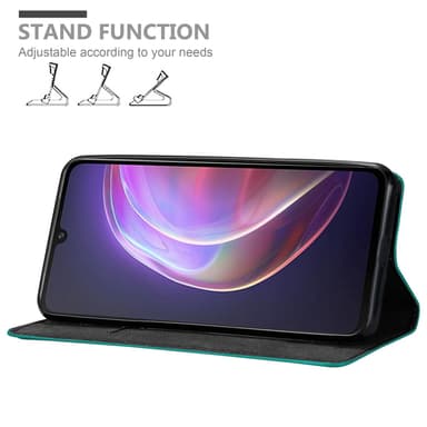 Vivo V21 4G / 5G Suojakuori Lompakkokotelo (Turkoosi)