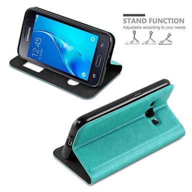 Lompakkokotelo Samsung Galaxy J1 2016 Case (Turkoosi)