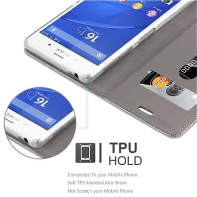 Sony Xperia Z3 Suojakuori Lompakkokotelo (harmaa)