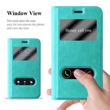 Lompakkokotelo Samsung Galaxy J1 2016 Case (Turkoosi)