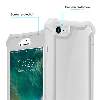 iPhone 7 / 7S / 8 / SE 2020 Suojakuori Kotelo (harmaa)