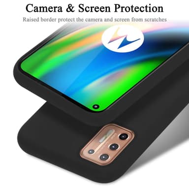 Motorola MOTO G9 PLUS Suojakuori Kotelo (Musta)