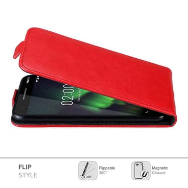 Nokia 2.1 Suojakuori Lompakkokotelo (Punainen)