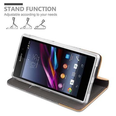 Sony Xperia Z1 Suojakuori Lompakkokotelo (harmaa)