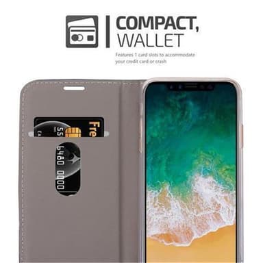 iPhone X / XS Suojakuori Lompakkokotelo (Sininen)