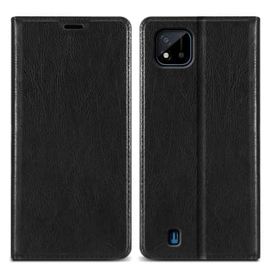 Realme C11 2021 Suojakuori Lompakkokotelo (Musta)
