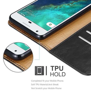 Google PIXEL Suojakuori Lompakkokotelo (Musta)