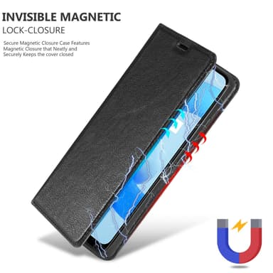 Realme C11 2021 Suojakuori Lompakkokotelo (Musta)