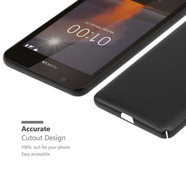 Nokia 1 2018 Suojakuori Kotelo Cover (Musta)