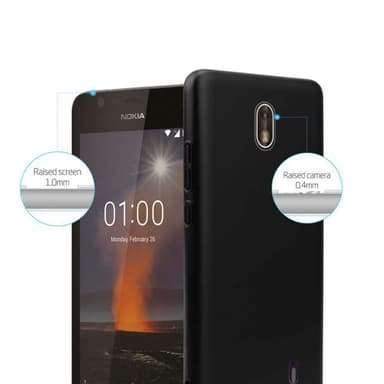 Nokia 1 2018 Suojakuori Kotelo Cover (Musta)