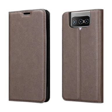 Asus ZenFone 7 Suojakuori Lompakkokotelo (Ruskea)