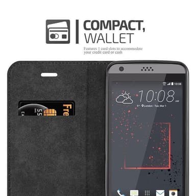 HTC Desire 530 / 630 Suojakuori Lompakkokotelo (Ruskea)