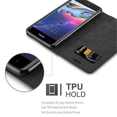 LG K8 2017 Suojakuori Lompakkokotelo (Musta)