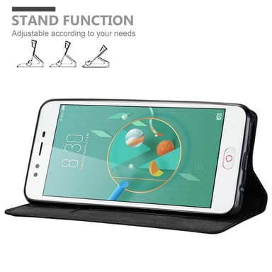 ZTE Nubia M2 LITE Suojakuori Lompakkokotelo (Musta)