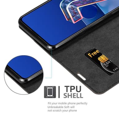 Asus ZenFone 7 Suojakuori Lompakkokotelo (Ruskea)