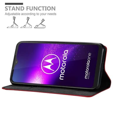 Motorola ONE MACRO Suojakuori Lompakkokotelo (Punainen)