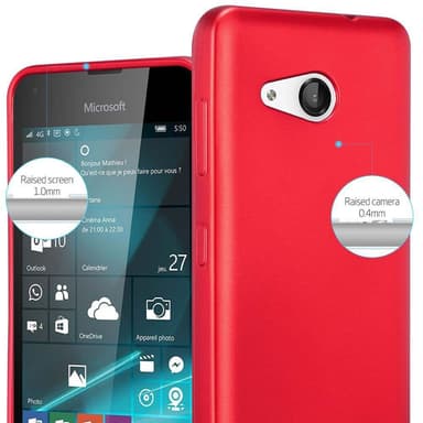 Nokia Lumia 550 Suojakuori Kotelo (Punainen)