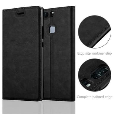 Huawei P9 PLUS Suojakuori Lompakkokotelo (Musta)