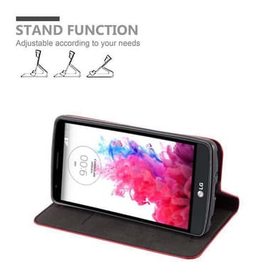 LG G3 STYLUS Suojakuori Lompakkokotelo (Punainen)