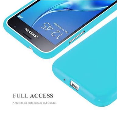 Samsung Galaxy J1 2015 Suojakuori Kotelo (Sininen)
