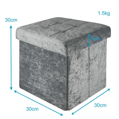 Taittuva Jakkara istuinkuutio 30x30x30cm (harmaa)