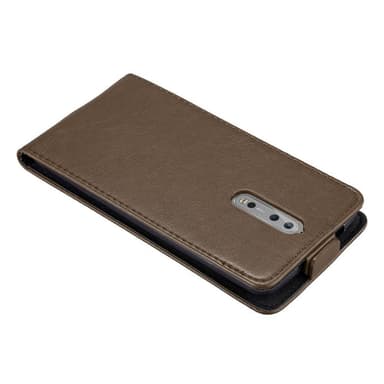 Nokia 8 2017 Suojakuori Lompakkokotelo (Ruskea)