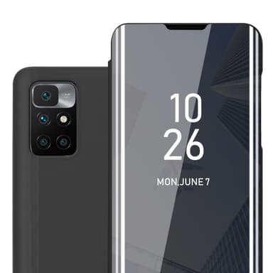 Suojakuori Xiaomi RedMi 10 Lompakkokotelo (Musta)