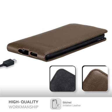 Nokia 8 2017 Suojakuori Lompakkokotelo (Ruskea)