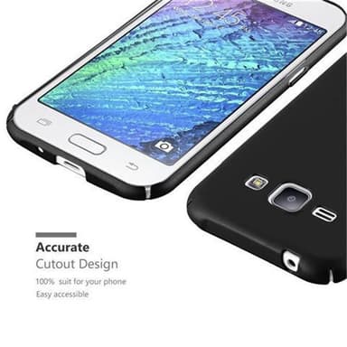 Samsung Galaxy J1 2015 Suojakuori Kotelo Cover (Musta)