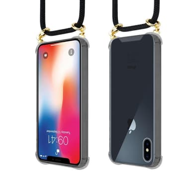 iPhone X / XS Suojakuori Kotelo Ketju (Musta)