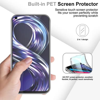 Realme 8i / Narzo 50 4G Suojakuori Cover (Läpinäkyvä)