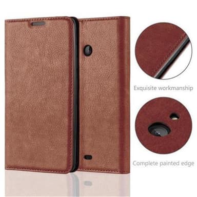 Nokia Lumia 540 Suojakuori Lompakkokotelo (Ruskea)