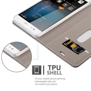 ZTE Blade A612 Suojakuori Lompakkokotelo (harmaa)