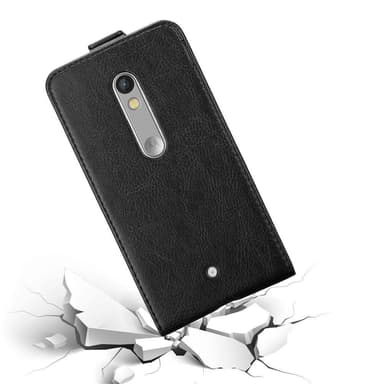 Motorola MOTO X PLAY Suojakuori Lompakkokotelo (Musta)