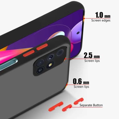 Samsung Galaxy M31s Suojakuori Kotelo (Musta)