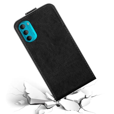 Motorola MOTO G71 5G Suojakuori Lompakkokotelo (Musta)