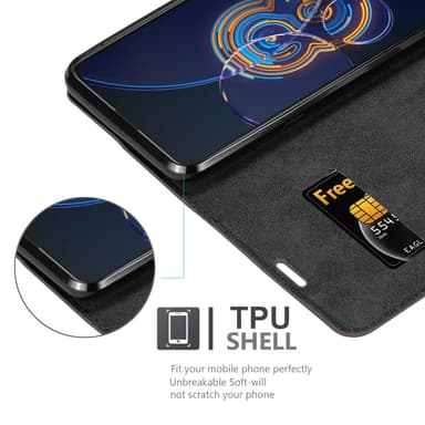 Asus ZenFone 8 FLIP Suojakuori Lompakkokotelo (Ruskea)