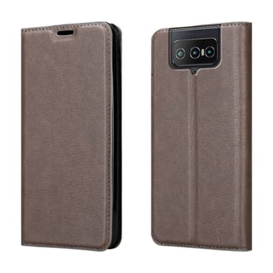 Asus ZenFone 8 FLIP Suojakuori Lompakkokotelo (Ruskea)