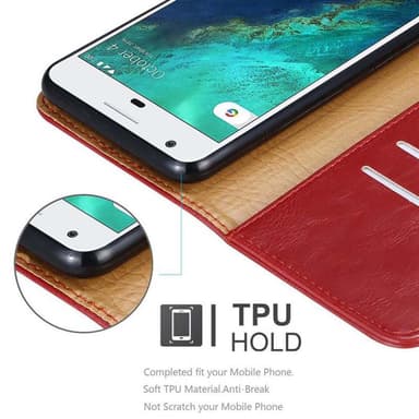 Google PIXEL Suojakuori Lompakkokotelo (Punainen)