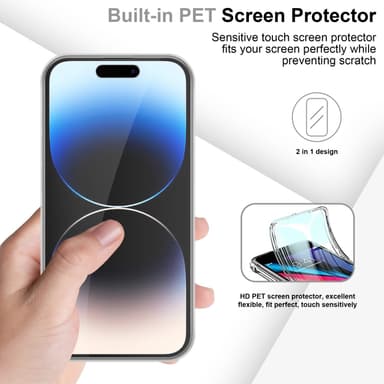 iPhone 14 PRO Suojakuori Case Cover (Läpinäkyvä)