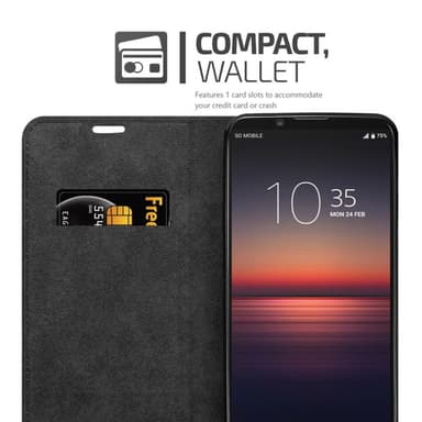 Sony Xperia 1 II Suojakuori Lompakkokotelo (Punainen)