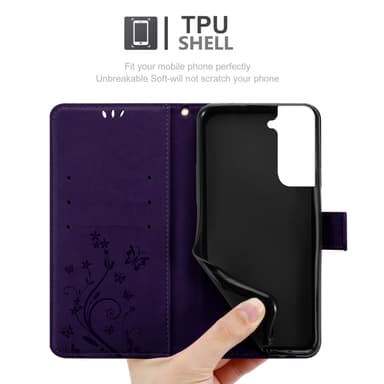 Samsung Galaxy S22 Suojakuori Lompakkokotelo (Violetti)