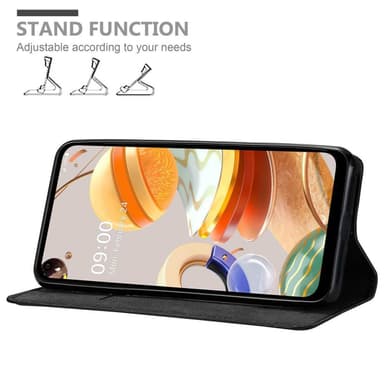 LG K61 Suojakuori Lompakkokotelo (Musta)