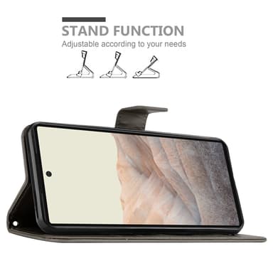 Google PIXEL 6 Suojakuori Lompakkokotelo (harmaa)