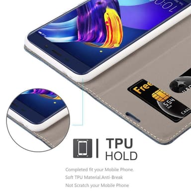 Honor 6C PRO Suojakuori Lompakkokotelo (Sininen)