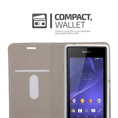 Sony Xperia E3 Suojakuori Lompakkokotelo (Sininen)