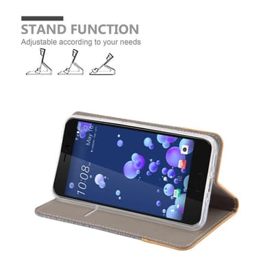HTC OCEAN / U11 Suojakuori Lompakkokotelo (harmaa)